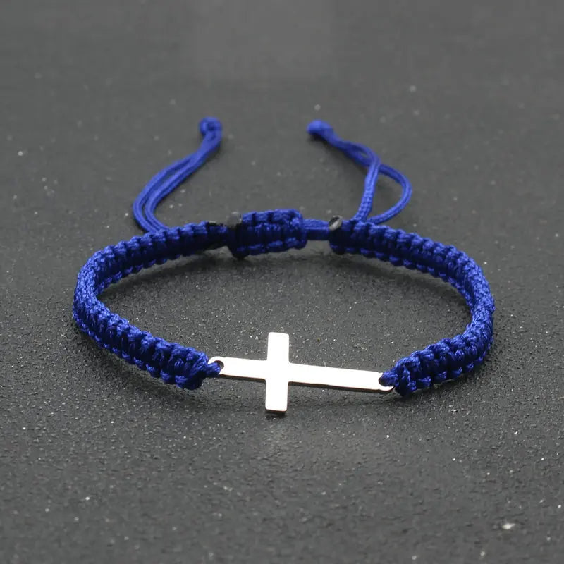 Stainless Steel Cross Charm Bracelet