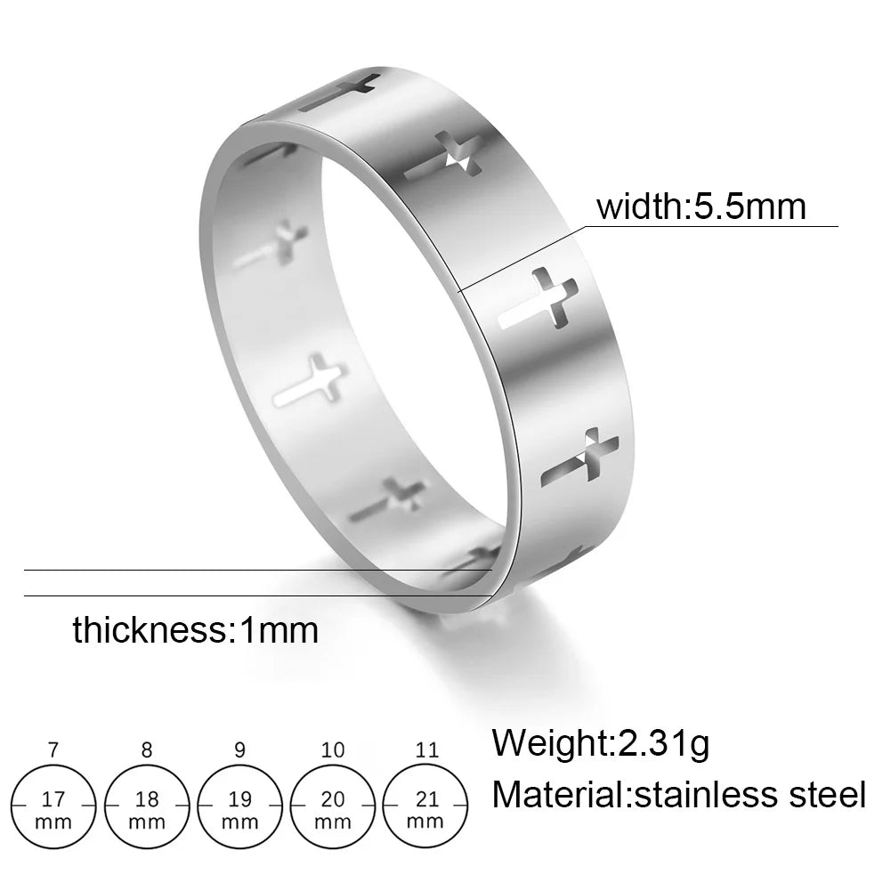 Gothic Cross Couple Rings