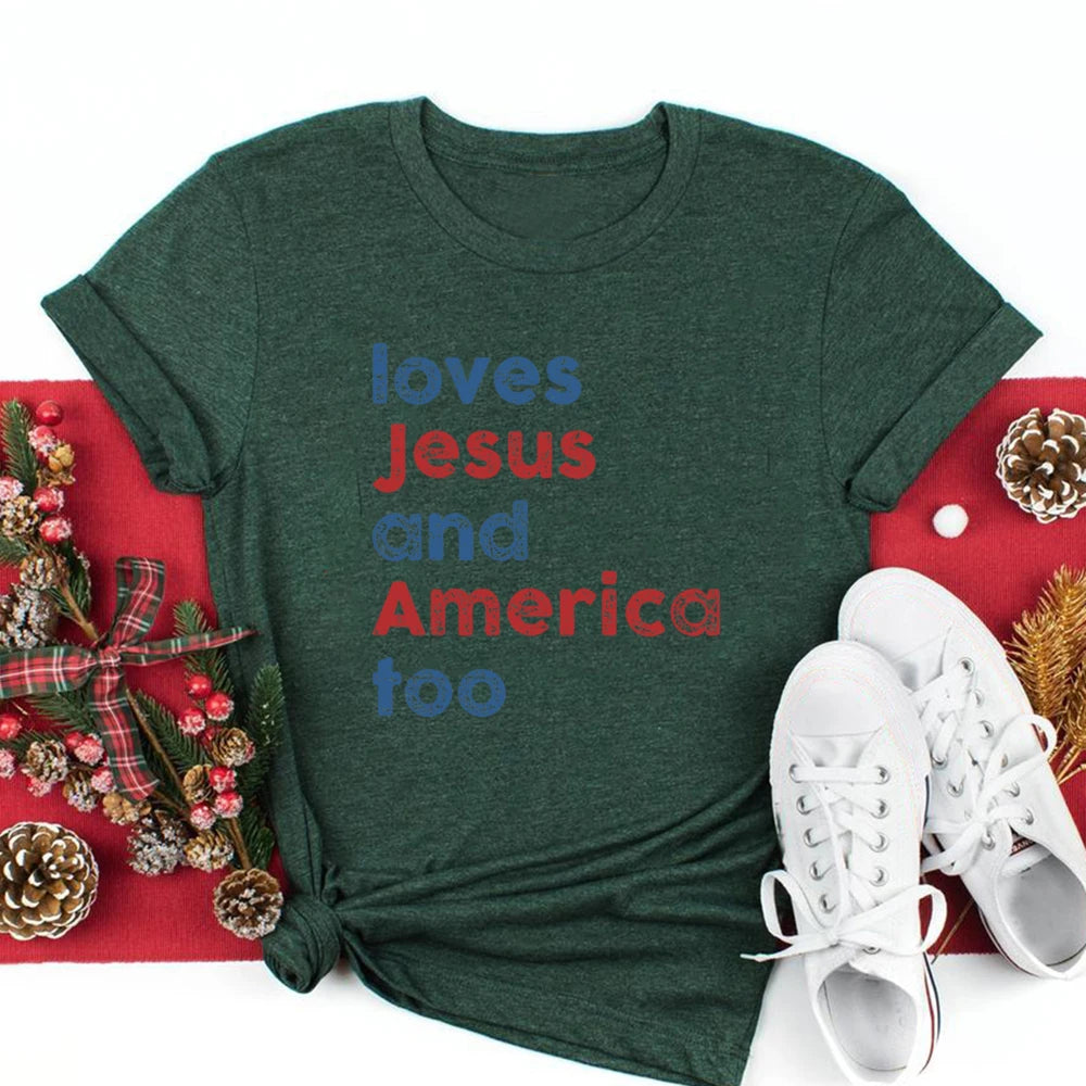 Loves Jesus & America Too T-Shirt