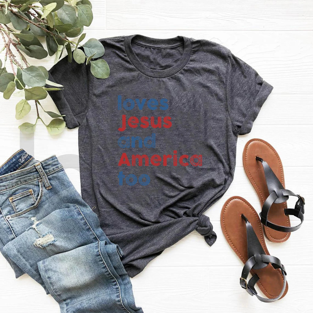 Loves Jesus & America Too T-Shirt