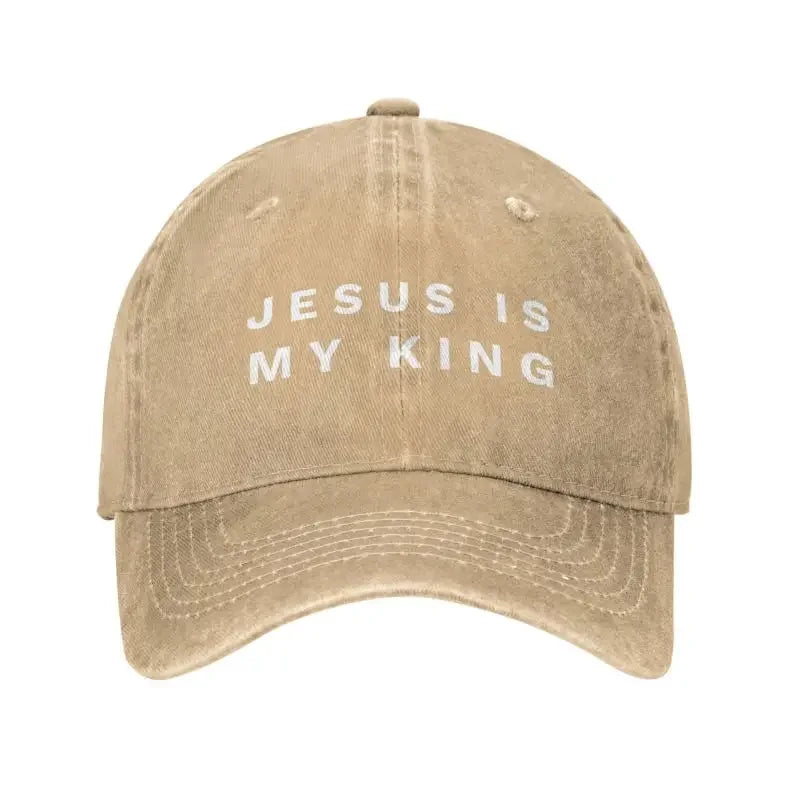 Cotton Jesus Is My King Baseball Cap