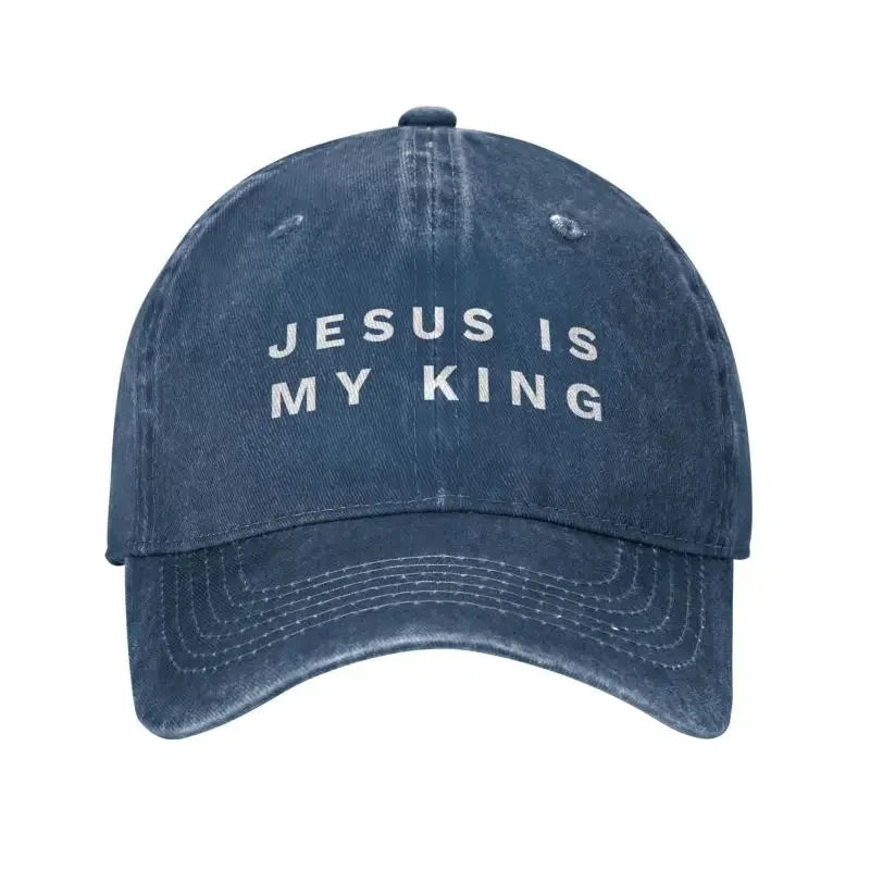 Cotton Jesus Is My King Baseball Cap