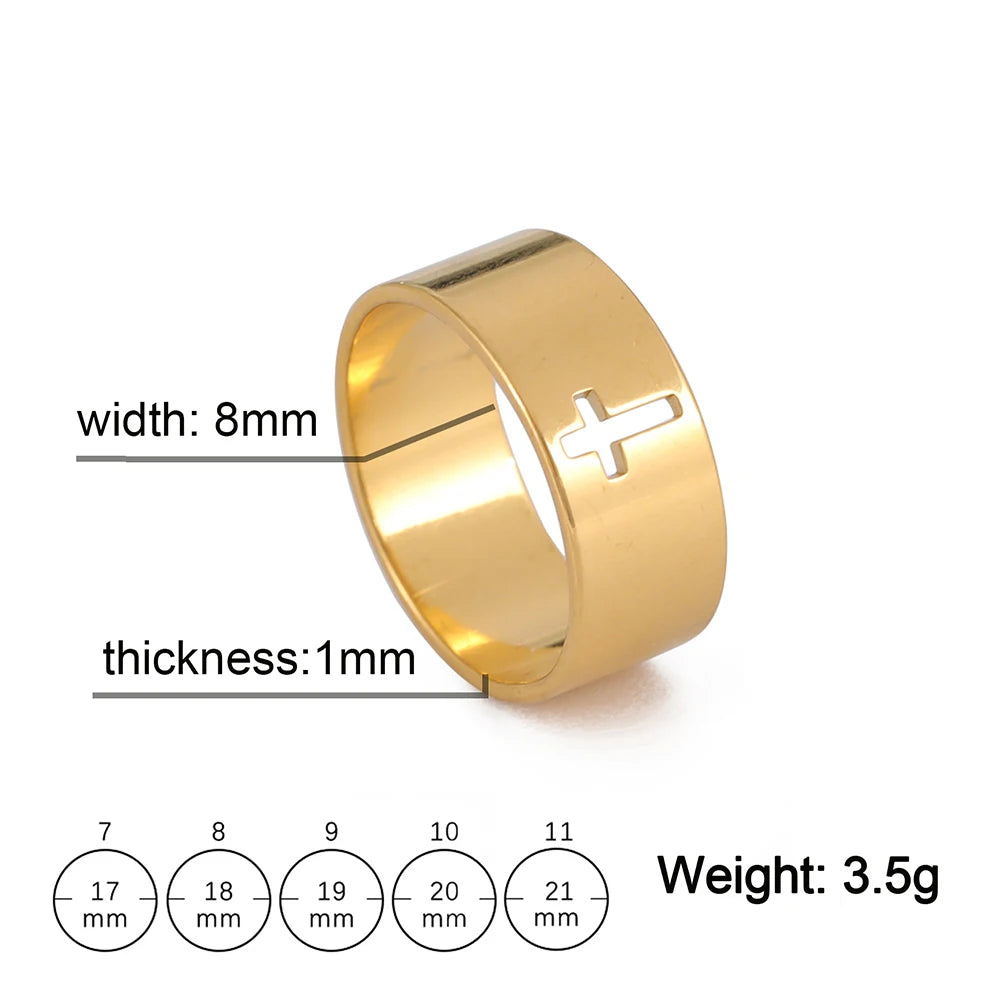 Gothic Cross Couple Rings