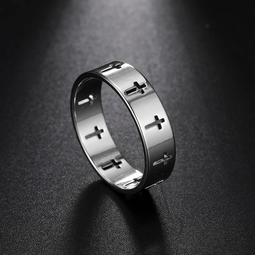 Gothic Cross Couple Rings