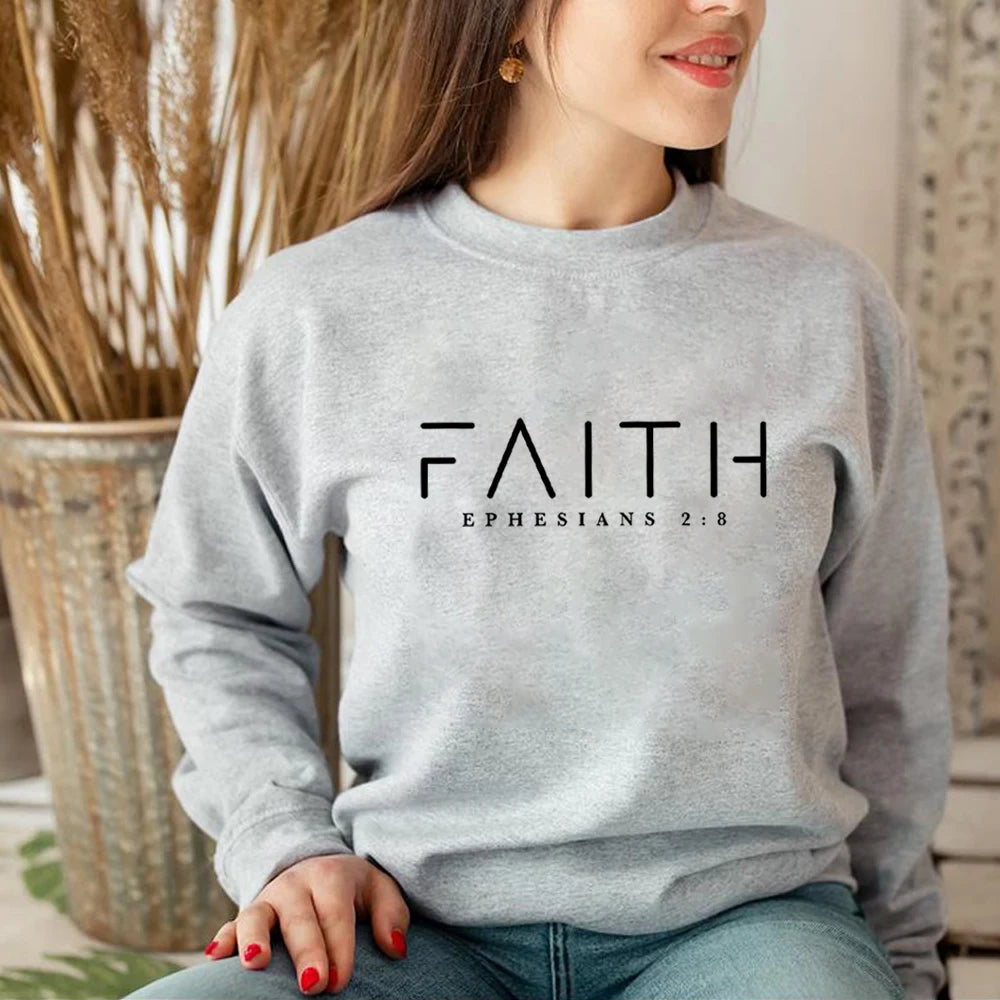 Trendy Faith Sweatshirt Bible Verse  Hoodie