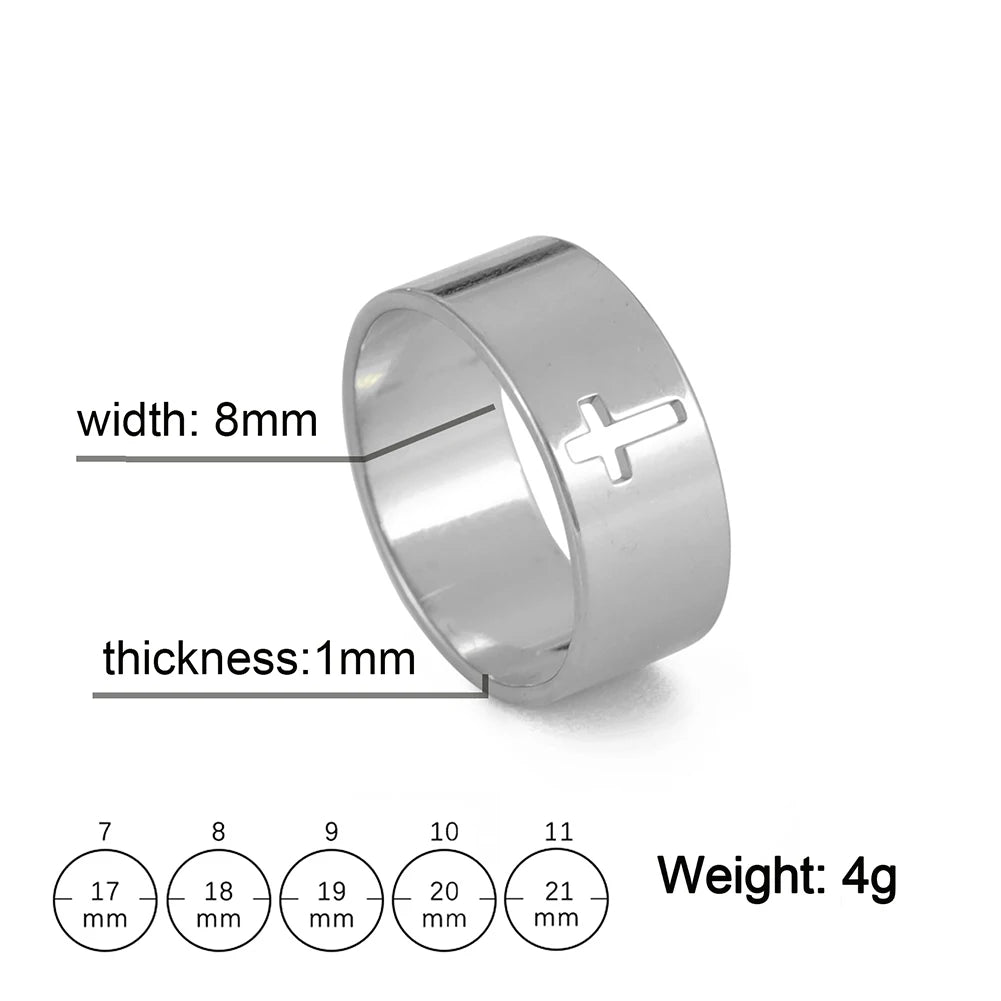 Gothic Cross Couple Rings