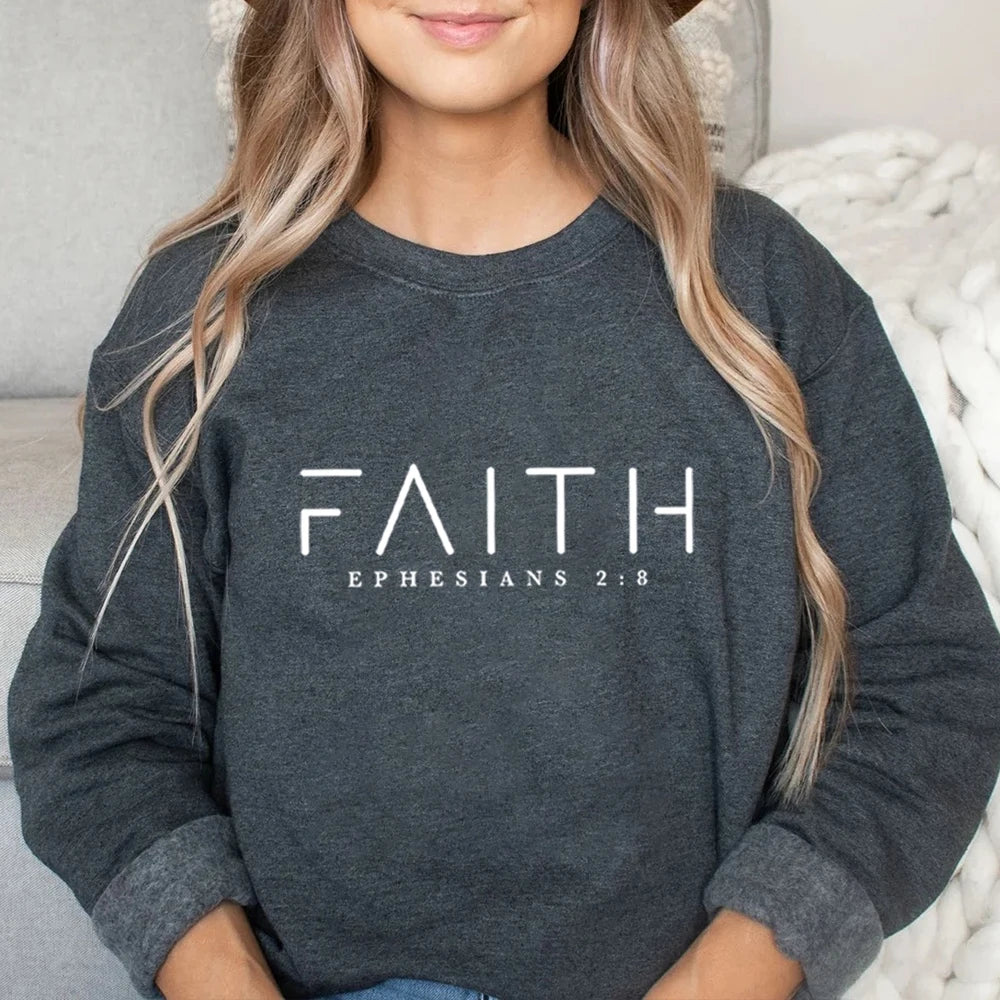 Trendy Faith Sweatshirt Bible Verse  Hoodie