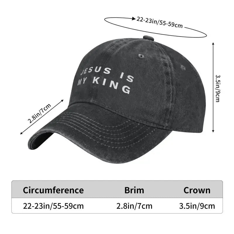 Cotton Jesus Is My King Baseball Cap