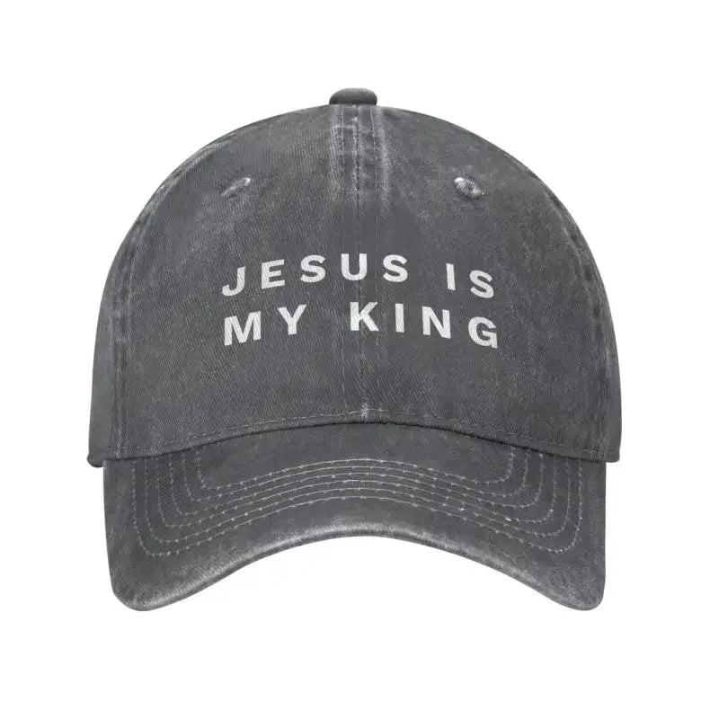 Cotton Jesus Is My King Baseball Cap