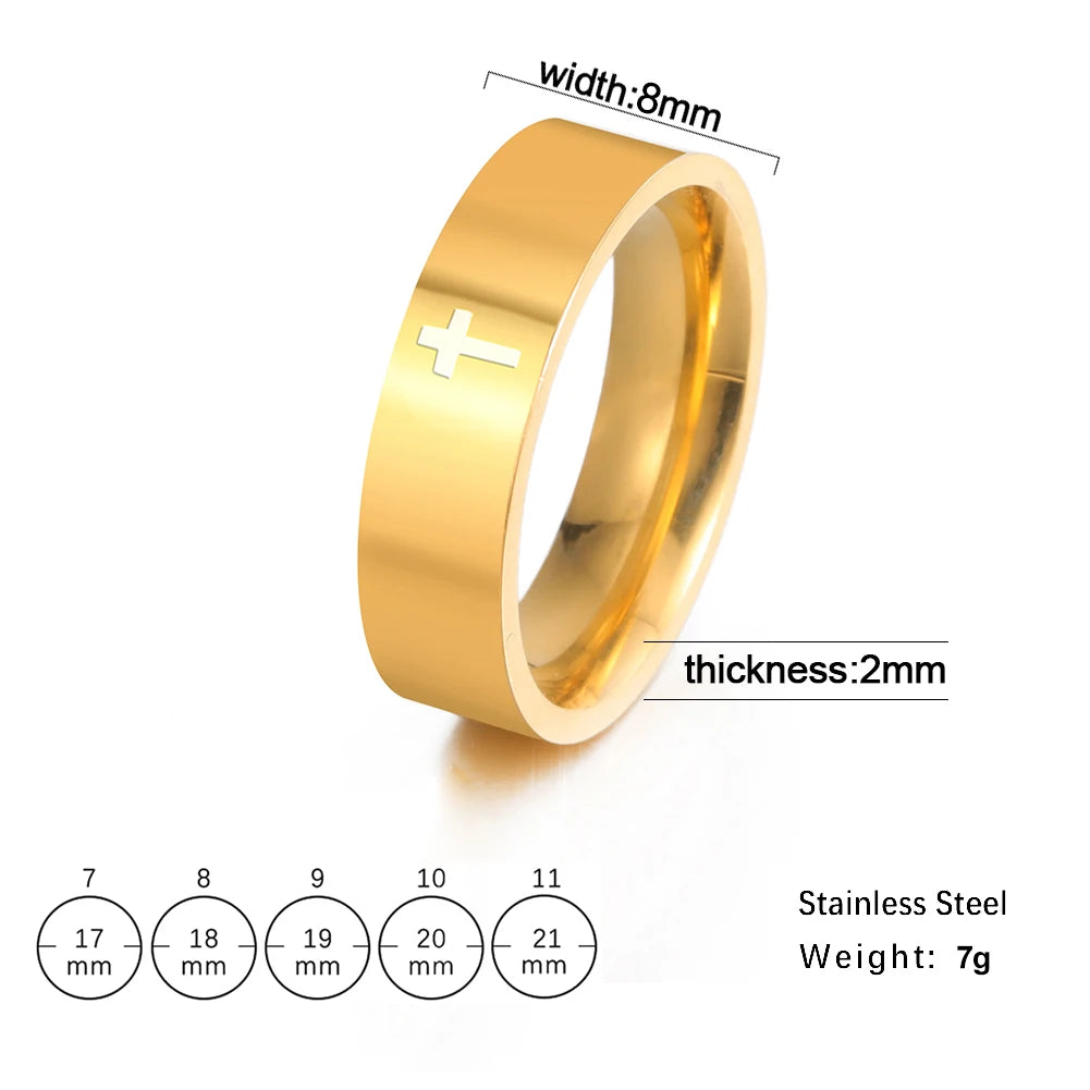 Gothic Cross Couple Rings