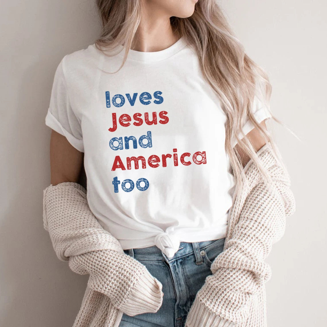 Loves Jesus & America Too T-Shirt