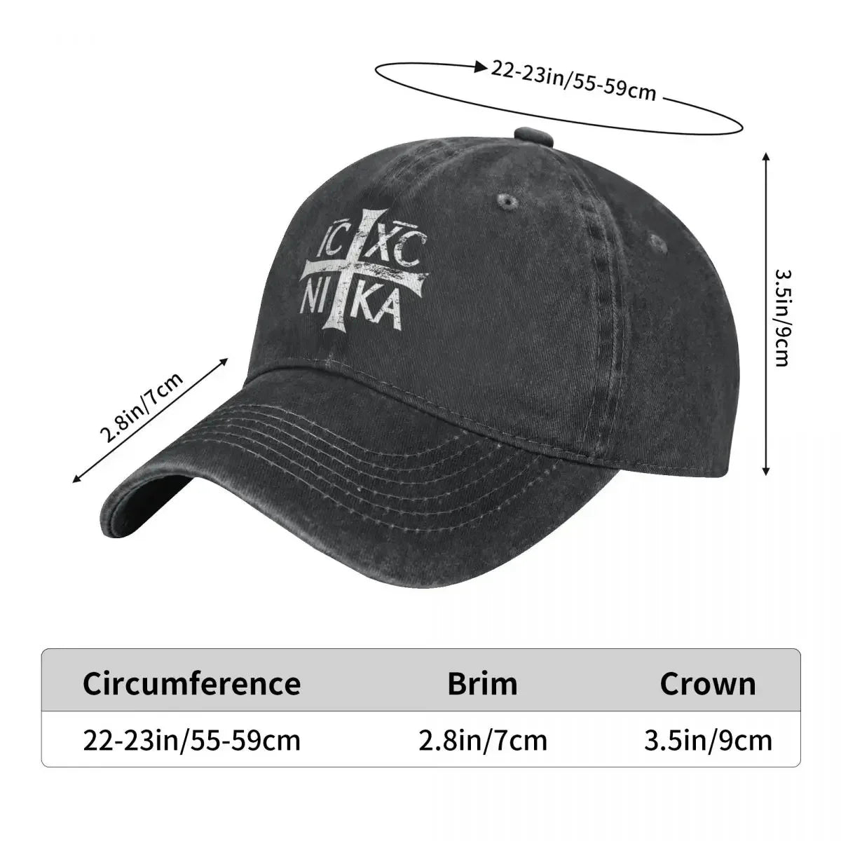 Casual IC XC NIKA Cross Christian Orthodox Baseball Cap