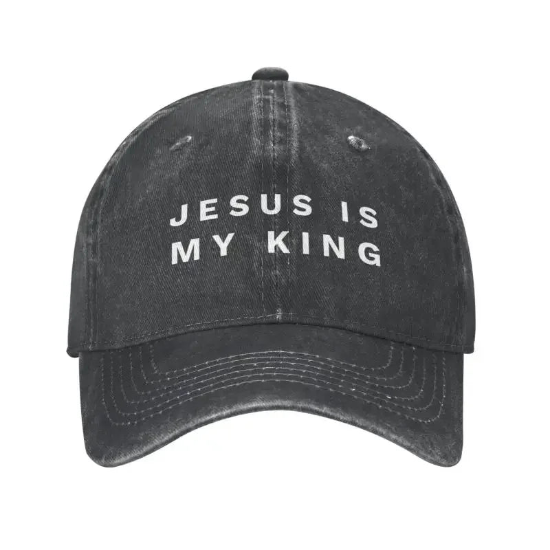 Cotton Jesus Is My King Baseball Cap