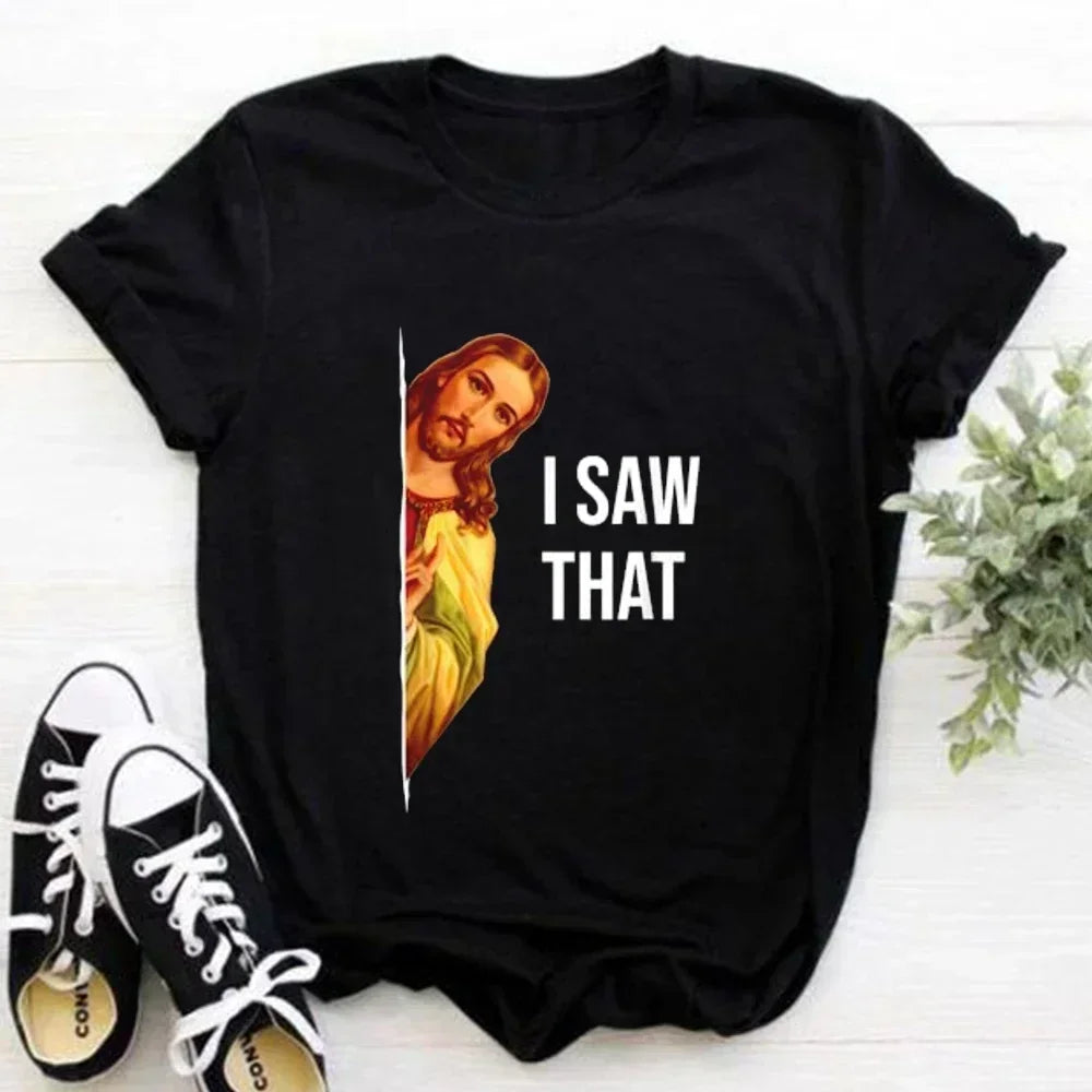 Jesus Is King Letter Print Women T-Shirt