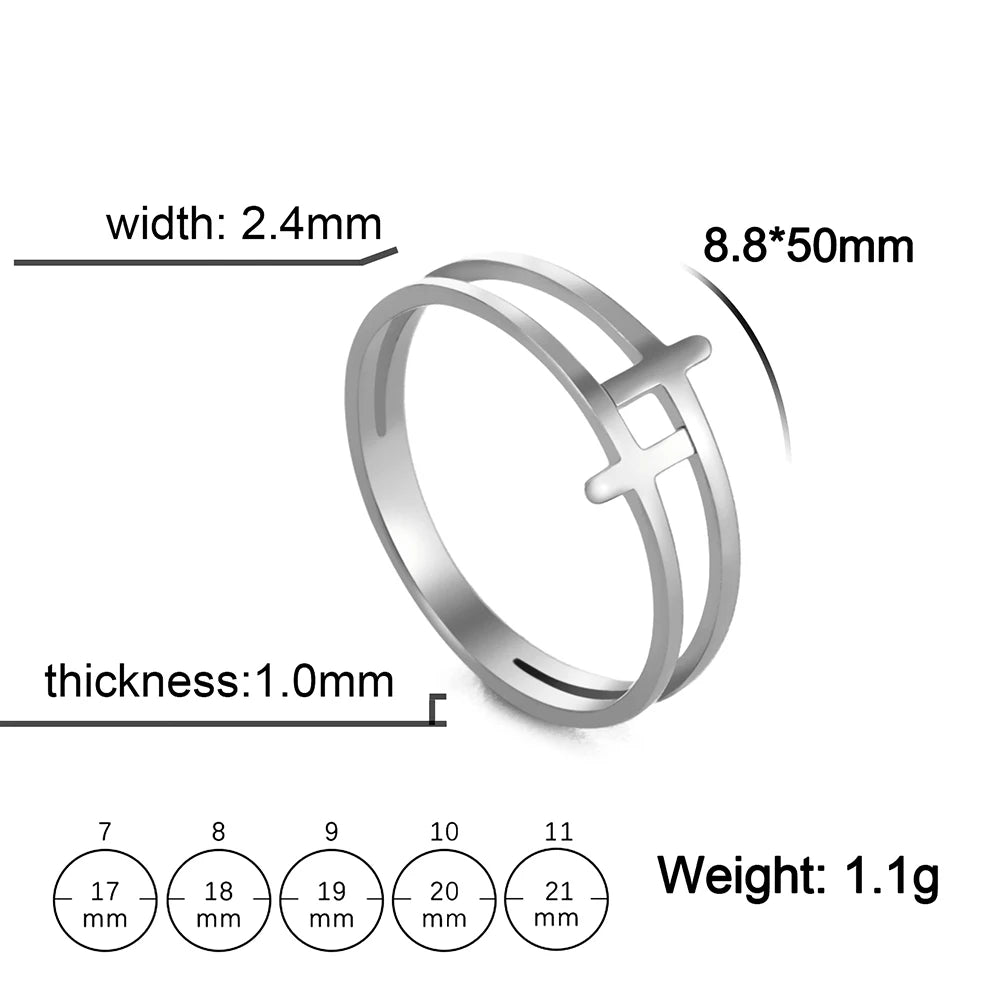 Gothic Cross Couple Rings
