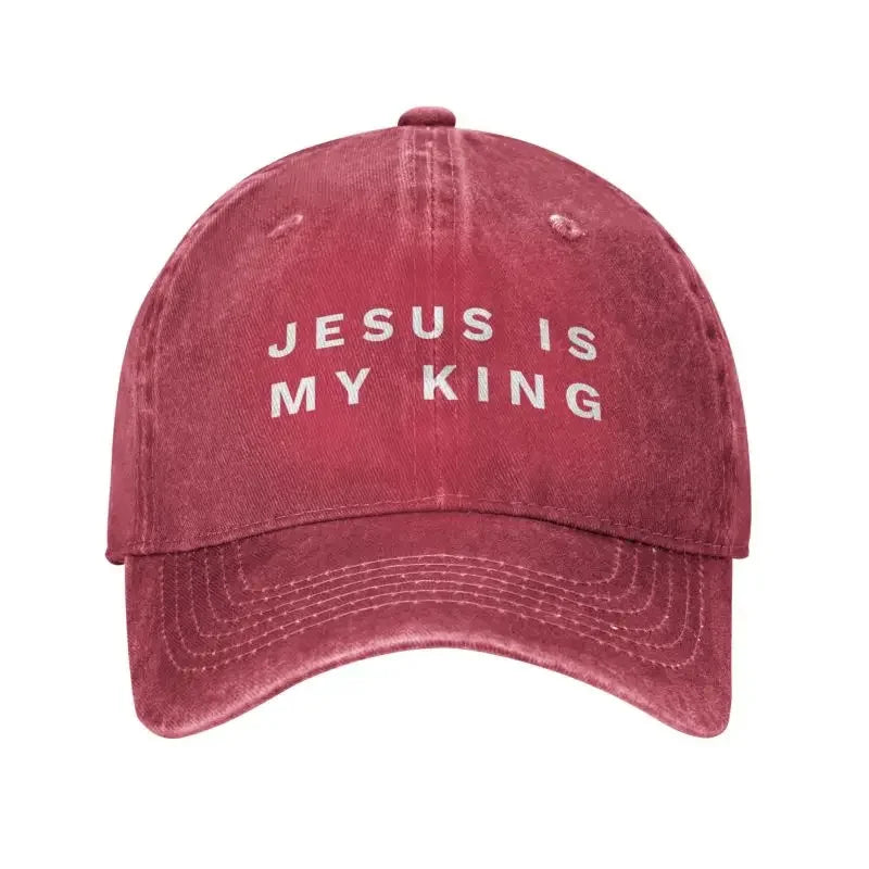 Cotton Jesus Is My King Baseball Cap