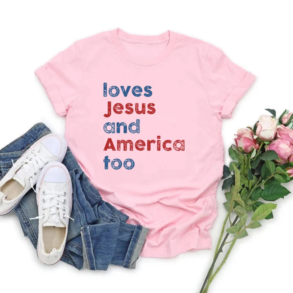 Loves Jesus & America Too T-Shirt