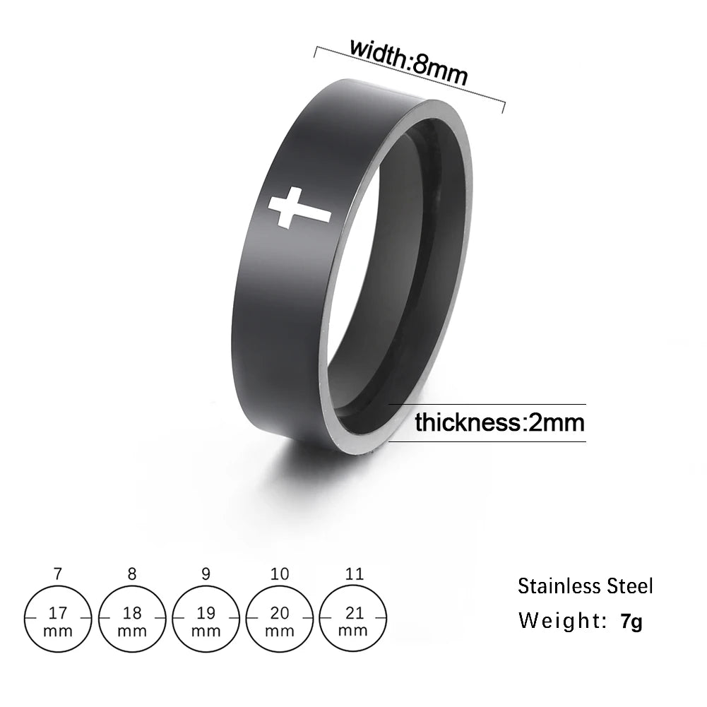 Gothic Cross Couple Rings