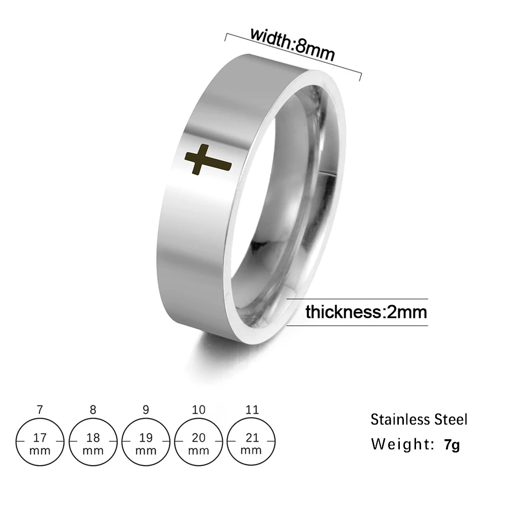 Gothic Cross Couple Rings