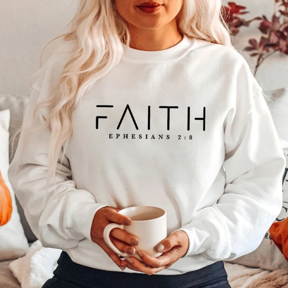 Trendy Faith Sweatshirt Bible Verse  Hoodie